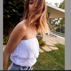 NWT Michael Stars Marta Gauze Lilac Tube Top, size s